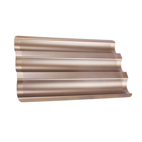UTHCLO portapane teglia per pane francese vassoio cremagliera Panne pagnotte muffa teglia padella per baguette mini teglie per la cottura al forno stampo per pane D'oro