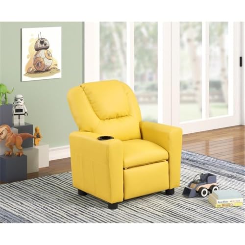 Lilola Home Marisa Kids Recliner Yellow