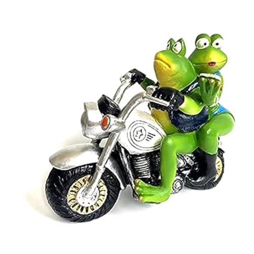 Fowecry Motorrad Harz Paar Reiten auf Motorrad Figuren Figur Harz...
