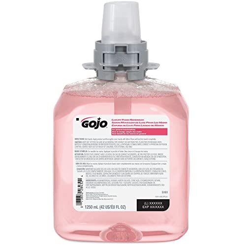 Gojo 5161-04 Fmx-12 Luxury Foam Handwash, Cranberry Scent, Ecologo Certified, 1250 Ml Foam Soap Refill For Gojo Fmx-12 Push-Style Dispenser  thumb #1