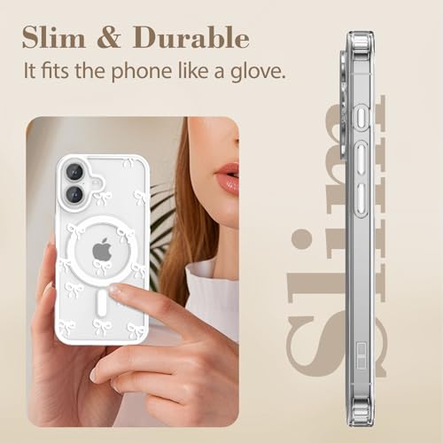 Coque iPhone 16 Plus blanche fine élégante pour femmes et filles