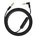 Produktbild Solo 2 Kabel Ersatz Audio Kabel Kabel mit Inline-Mikrofon und Steuerung kompatibel mit von Kopfhörer Solo Studio Pro Detox Wireless Mixr Executive Pille (Schwarz)