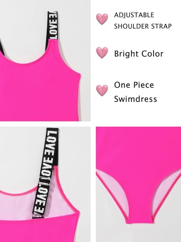 Image of Girl's One Piece Swimsuit | Adjustable Shoulder Straps