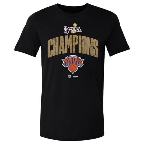 500 LEVEL New York Knicks NBA Finals 2026 Champions Shirt (Black XXX-Large)