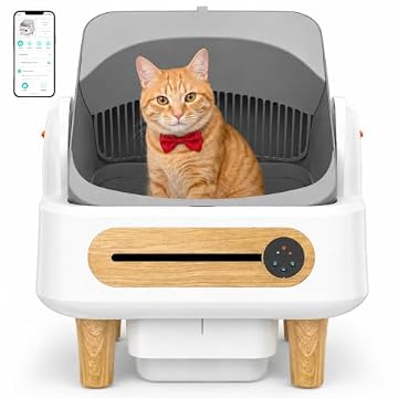 Self Cleaning Litter Box, Automatic Cat Litter Box, App Control (White)
