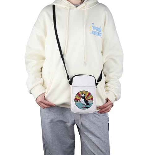 G2TUP Coastal Seabird Gift Charming Puffin Crossbody Bag Seaside Adventure Travel Bag Ocean Wildlife Gift Unique Bird Gift4