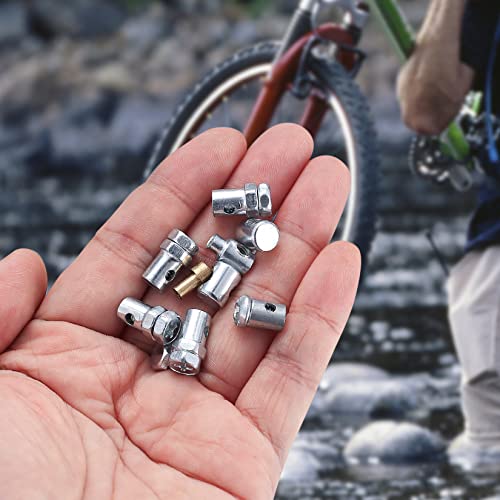 QOOSIKICC Universal Kabelreparatursatz, Motorrad Notgaskabel Gaszug Reparatursatz, Motorrad Kupplungsseil Kupplungszug Bremskabel Gaskabel Bremsen Set mit Nippel Befestigungsschrauben