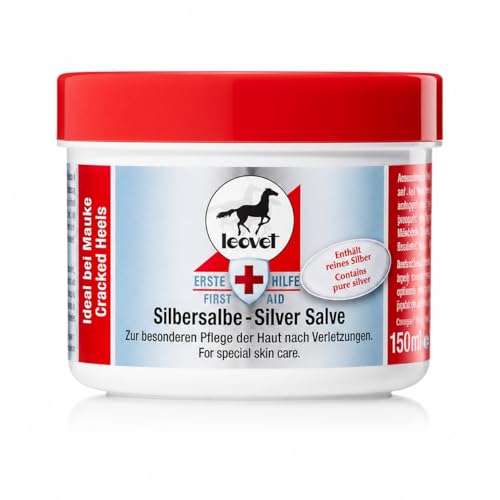 Leovet Erste Hilfe Silbersalbe | 150 ml | Pflegemittel für Pferde | Mit Zink