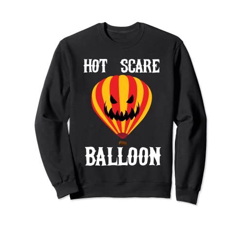Globo de aire caliente aterrador Globo Globo Gráfico de Halloween Sudadera