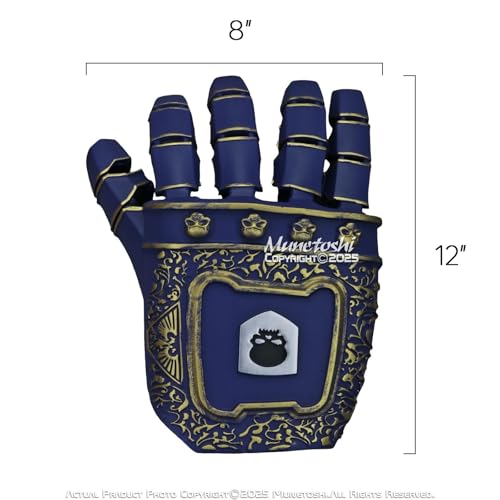 Munetoshi 12\" x 8” Foam Power Hammer Game Fist 40k Space Replica Glove Cosplay Prop Costume Warrior Blue - Thumbnail 3
