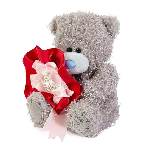 Me to You Tatty Teddy Plush 15cm-High Bear With Best Friend Rosette On Luxury Gift Plinth - Official Collection - Image 4