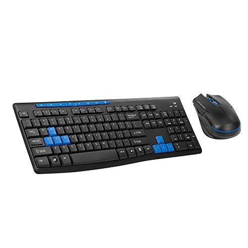 Docooler 2.4G Wireless Gaming Keyboard and Optical Mouse Combo USB Receiver Adapter Mouse