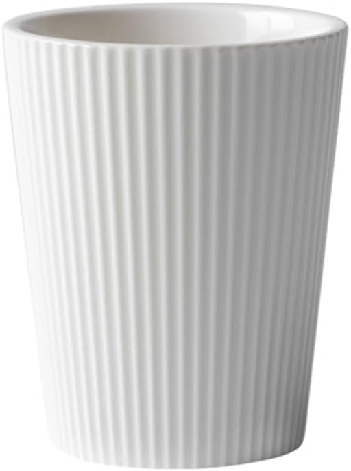 Ceramic Vertical Stripe Toothbrush Cup, Couple Ceramic Toothbrush Cup, Bathroom Tumbler, Striped Ceramic Coffee Mug, Drinking Cup (Black)