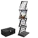 Voilamart Portable Pop-up Folding Display Magazine Brochure Catalog Literature Holder Rack Stand, 4 Pockets 15"H x 9"W, 49” Tall, for Tradeshow Showroom Booth Office Retail Store w/Carry Bag
