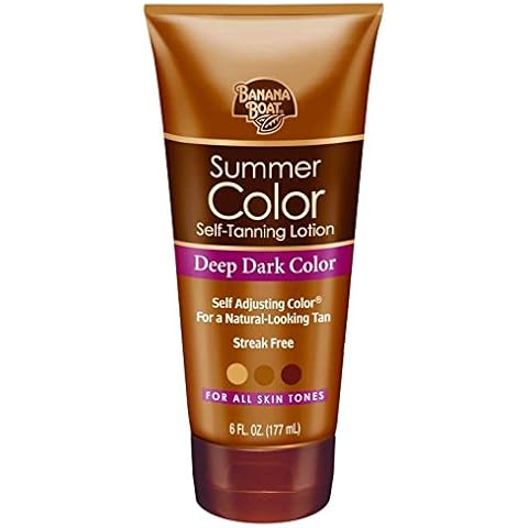 Banana Boat Summer Color Self Tanning Lotion, 6oz | Deep Dark Color for All Skin Tones, Self Tanner Lotion, Gradual Tanning Lotion, Sunless Tanning Lotion, Banana Boat Self Tanner, 6oz (Pack of 3) Cover
