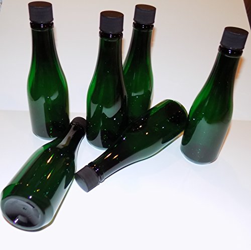 8 oz Green Keuka Refillable Bottles/Caps 12 Pack Brand New