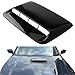 Car Hood Air Flow Vent Decorative Kit Modification Hood Scoop with Side Vents 3pcs (Black)