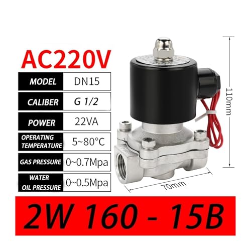 Électrovanne 24V normalement fermée 1 pouce 1/4 pour circuit d'eau - 6