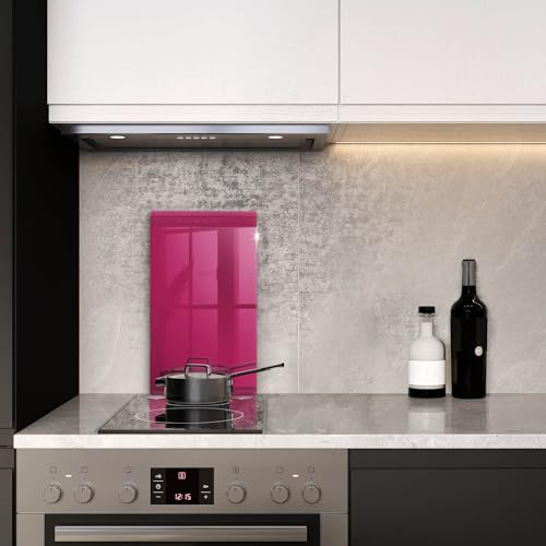 Planche à découper induction 30x52 cm Wallfluent rose pour protection plaque de cuisson - 4