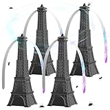 STUHAND Fly Fans for Tables, Fly Repellent Fan Keep Flies Away, Battery Powered Bug Fans with Holographic Blades for Picnic, BBQ, Restaurant, Party and Kitchen, Indoor and Outdoor 4 Pack