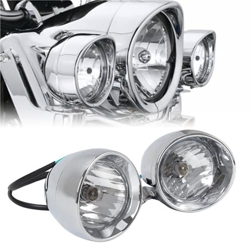 Phare moto LED additionnel étanche avec optique rétro chromée de 4 pouces