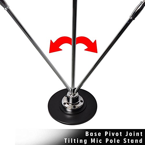 Pyle PDMICR70SL Retro Microphone And Swing Stand - Classic Vintage Professional Dynamic Unidirectional Audio Vocal Performance Mic W/ Adjustable Stand thumb #2