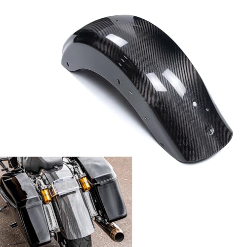 SeppDMV Fit For Harley Touring Rear Fender Real Carbon Fiber Hugger Mudguard for Harley Touring Road King CVO Electra Glide Street Glide FLHR 2009-2025(Standard Edition) by SeppDMV - Used condition - US$308.18