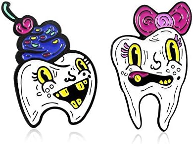 Amazon 歯科ブローチsweet Toofアイスクリーム甘い歯かわいいbaby Toofエナメルピンバックパックコート美しいバッジ子供友達ギフト シューズ バッグ