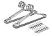 CFZC Metal Wire Hangers 20 Pack Strong Stainless Steel Hangers with Clothes Pins - 4mm Diameter 17.7 Inch