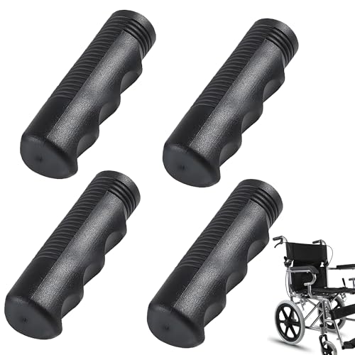 ZAHD 4 PCS Komfort Rollatoren Handgriffe Rollatorenhalter Rechts und Links Handfasser für Mobilitätshilfe Universal Ersatzteile für Rollatoren und Rollstühle Rollator Griffe 22 mm (Schwarz)