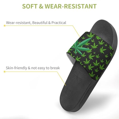 Leaf Weed Cannabis Slipper Mans Womens Slide Soft Sole House Shoes Slip On Slipper PVC Sandal2