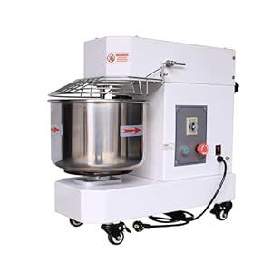 5 Qt Dough Mixer Commercial Spiral Stand Mixer Pizza Maker Mixing Machine Dual Rotating Dough Kneading Machine with Food-grade Stainless Steel Bowl, Security Shield & Timer