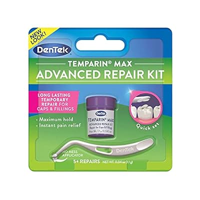 DenTek Temparin Max Lost Filling and Loose Cap Repair Kit | One Step Formula | 5+ Repairs | 0.04 Ounces | 2-Pack