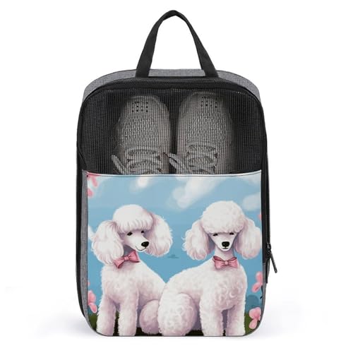 Bolsas para zapatos con asa de estilo viaje y estampado de perros en talla única