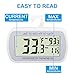 Waterproof Refrigerator Fridge Thermometer, Digital Freezer Room Thermometer, Max/Min Record Function Large LCD Screen and Magnetic Back for Kitchen, Home, Restaurants (2 Pack)