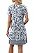 OFEEFAN Beach Vacation Clothes for Women Fashion Summer Flower Dresses for Women 2025 U Neck Coverup Beach T Shirts Dress wih Pockets Casual Sundresses Floral 08 L