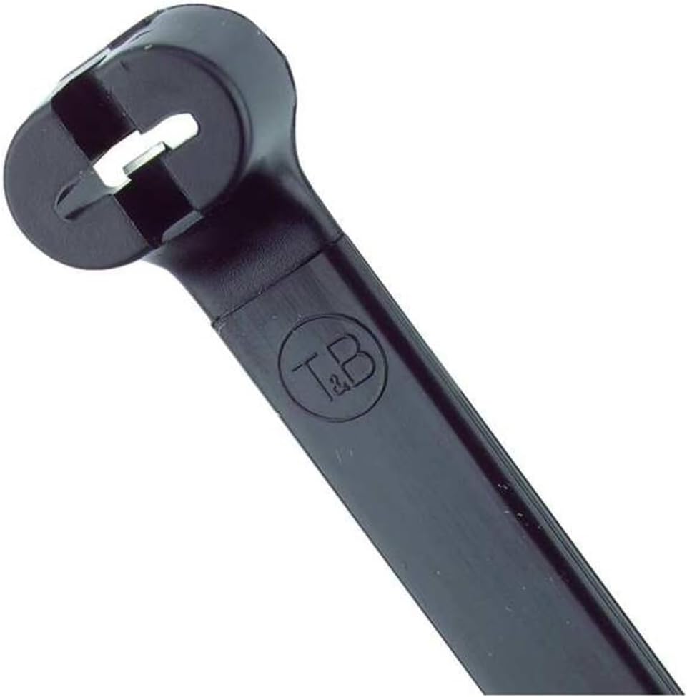 Cable Tie, 24-1/2 in L, 7 in Max Bundle Dia., Black, Nylon 6/6, 120 lb Strength, 50 PK - 1 Each