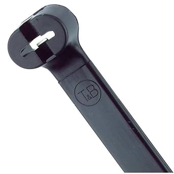 Cable Tie, 24-1/2 in L, 7 in Max Bundle Dia., Black, Nylon 6/6, 120 lb Strength, 50 PK - 1 Each
