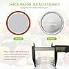 24Pcs Silver 86mm 3.4 inches Wide Mouth Canning Jar Lids, Leak-Proof Airtight Split-Type Metal Lids Food Grade Material, Fit & Airtight for Regular Mouth Jars (24) #1
