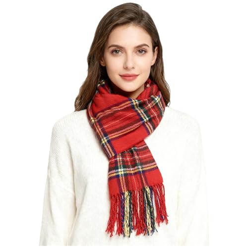 GXAHSOL Bufanda Invierno Mujer, Tartan Bufanda Caliente de