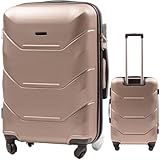 Wings Harschalen Koffer | Leicht Reisekoffer Trolley | Hard Shell Rollkoffer mit Schloss und Rollen