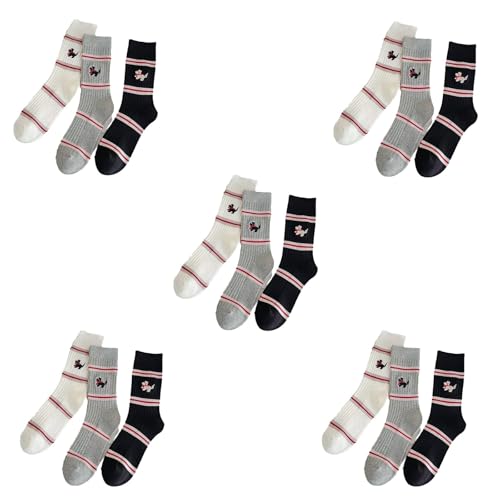 Repaly Womens Cute Cozy Striped Crew Socks, Casual Athletic Hiking Socks(100 pairs)