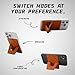 D.Y.A Phone Tripod Wallet for iPhone,Lightweight & Portable Phone Stand,Strong Magnetic Card Holder Fit 2 Cards & 3 Viewing Angles & Stain-Resistant Vegan Leather ，Brown