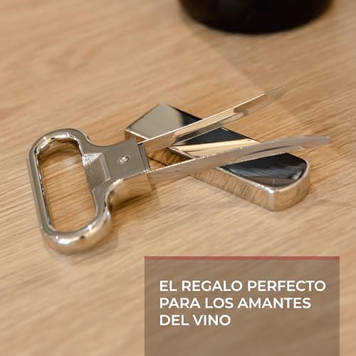 Miniatura 5 de Vinak - Sacacorchos Clásico De Láminas Abridor De Vino De Corchos Viejos O Rotos Fabricado En Acero Cromado. Incluye Estuche Perfecto Para Regalo Abrebotellas Profesional