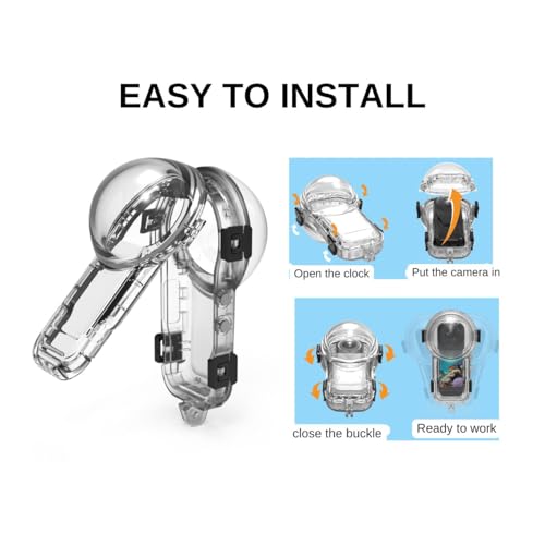 Unterwassergehäuse für Insta360 X5 – 60m Wasserdicht mit Tragetasche & 20 Anti-Beschlag Einsätzen