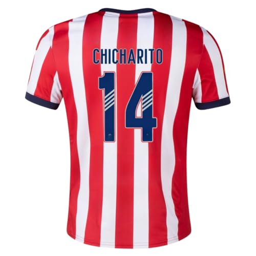 Chicharito #14 Home Soccer Jersey for Men Player Version (US, Alpha, Medium, Regular, Regular, Home)