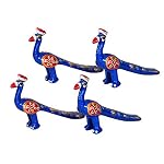 Handcrafted Set of 4 Peacock Showpieces, Paper Mache Traditional Indian Art for Home Décor and Gifting - Image 2