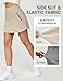 IUGA High Waist Golf Skirt Tennis Skirt with 5 Pockets Skorts for Woman Athletic Skirt for Workout Casual Khaki, X-Large
