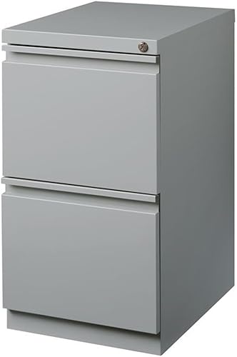 Pemberly Row Archivador móvil de 2 cajones en platino