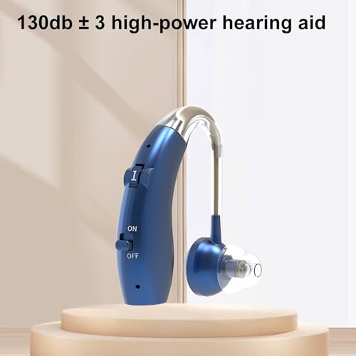 Image of Fastwell F25 Rechargeable Hearing Aid for Adults & Seniors, Behind-the-Ear Design, 30 Min Quick Charge, Noise Reduction, Single Ear With 6-Month Warranty (Blue)